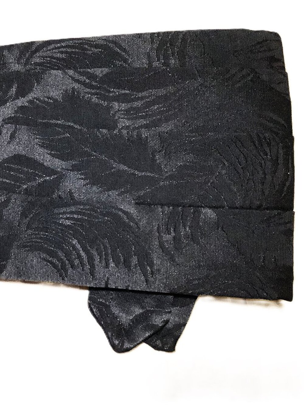 Mens Black Italian Silk Pleated Cummerbund